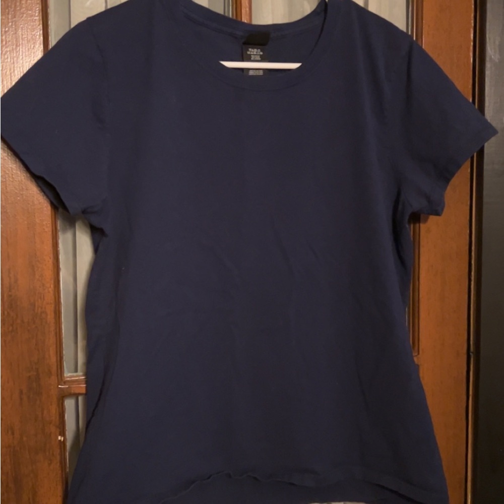 Hanes Women's Short Sleeve Crewneck Tee - Navy Blue